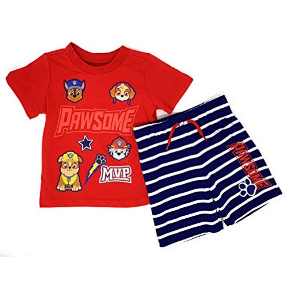 Paw Patrol Pawsome T-Shirt and Shorts Set (4T) Red