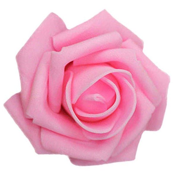 Wosthever Paquete de 50 flores biónicas artificiales, rosas de simulación de espuma PE, decoraciones de flores falsas, regalos de compromiso para bodas y Kits de decoración para fiestas Rosa oscuro Wosthever JJ18310-10