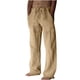 thumbnail image 2 of Pantalones largos para hombre, de algodón y lino, con cintura elástica, transpirables, cómodos y suaves, para playa, informales., 2 of 5