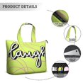 thumbnail image 2 of 22 Inch Oversized Travel Bag Lightweight Canvas Weekender Duffel with Multi Pockets, Slogan Print, 2 of 5