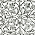 thumbnail image 5 of DecMode Gray Mango Wood Handmade Intricately Carved Floral Wall Decor with White Distressing, 5 of 12