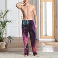 thumbnail image 2 of Logiee Neon Futuristic Dragon Print Pajama Pants for Men,Men’s Pajama Bottoms,Mens PJ Pants with Pockets & Button Fly-XX-Large, 2 of 6