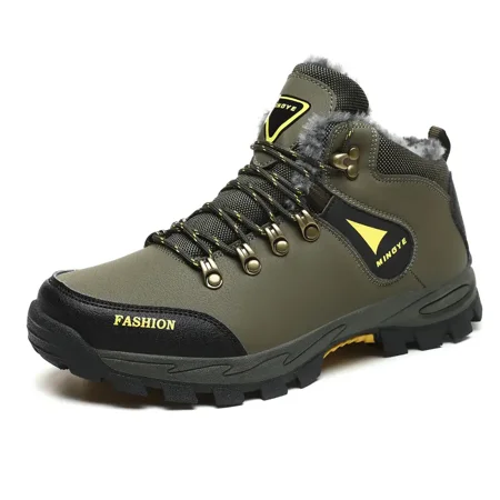 

Men‘s Waterproof Non-slip Warm Fleece Shoes Comfortable Outdoor Snow Boots For Winter