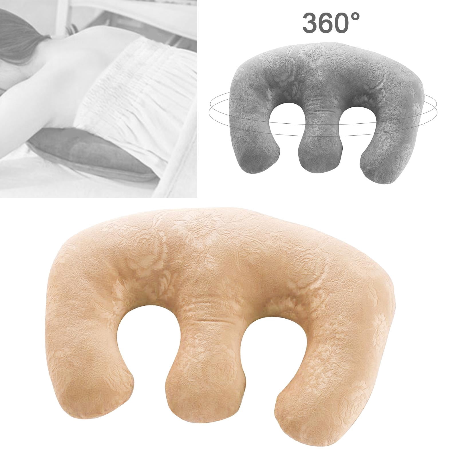Soft Detachable Chest Pillow Chest Pad , Bolster Supplies for SPA Beauty Salon Massage Table Body Relaxing for feeding 1Piece - Golden
