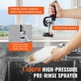 thumbnail image 5 of KFFKFF Kitchen Faucet with Pull Down Sprayer, 44" Height Deck Mount Kitchen Sink Faucet Commercial Pre-Rinse Sprayer for Farmhouse Laundry, 5 of 10