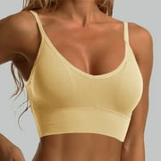 RIGARDU Clearance Sale!! Sports Bras for Women High Support Women Sports Bra Wireless Sport Bras for Yoga Workout Fitness Brief Up Crop Tops Beige One Size