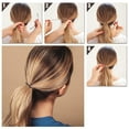 thumbnail image 2 of 10 ganchos de caballo, soporte para bandas elásticas, cuerdas para el cabello, Clips elásticos, color marrón/negro Zulema bungee para el cabello, 2 of 7