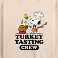thumbnail image 3 of Peanuts - Turkey Tasting Crew - Women's Lightweight French Terry Long Sleeve Shirt, 3 of 6