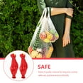 thumbnail image 5 of OUNONA  200 Pcs Fruit Net Hanging Bag Storage Drawstring Tote Bags Mesh Holdall Shopping Red, 5 of 8