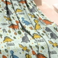 thumbnail image 3 of LightColor Dinosaurs Name Pattern Blanket,Comfortable Soft Lamb Wool Throw Blanket,All Season,Warm Lightweight Blankets for Sofa Bed Couch Living Room Chair,30"x40", 3 of 4