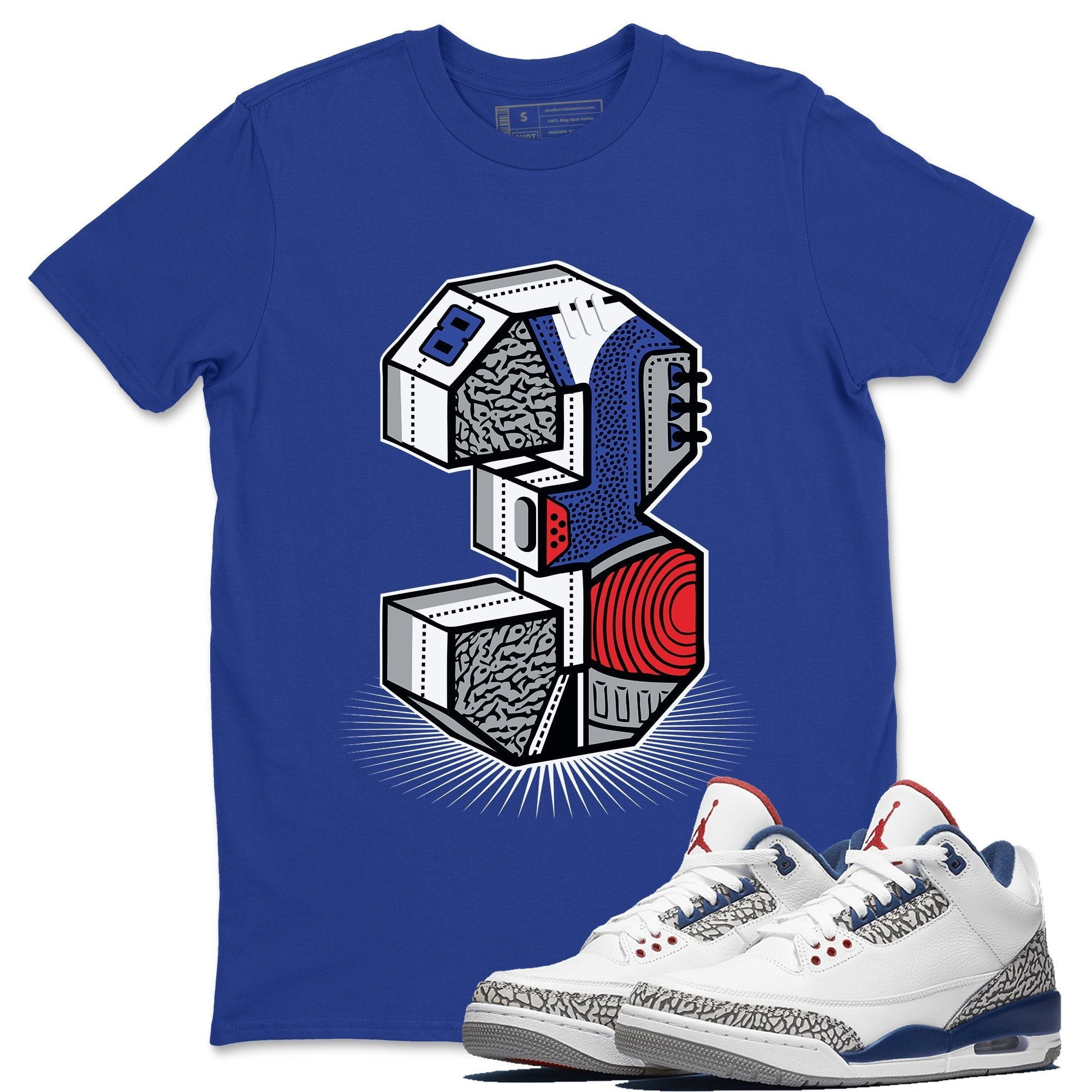 Three Statue Royal Blue T-Shirt Jordan True Blue Shoe Outfit