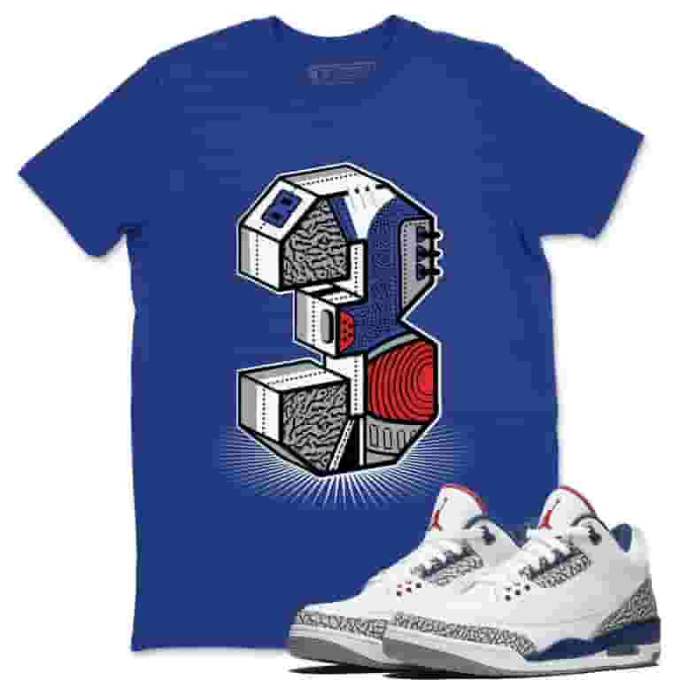 Three Statue Royal Blue T-Shirt Jordan True Blue Shoe Outfit