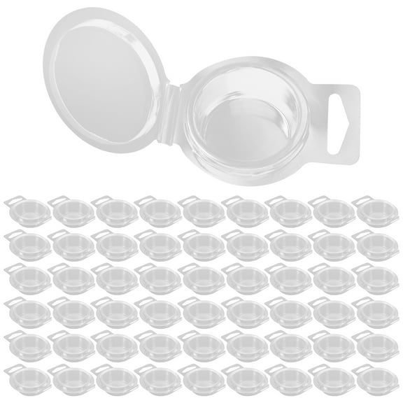 OFFIGAM Clear Wax Melt Molds with 100 Plastic Containers for Candle Making, Craft Supplies, Easy to Use and