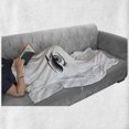 thumbnail image 6 of Eyelash Soft Flannel Fleece Throw Blanket, Cartoon Style Dramatic Woman Eyes Long Lashes Winking Flirting Gesture, Cozy Plush for Indoor and Outdoor Use, 50" x 60", Lilac Grey Black, by Ambesonne, 6 of 6