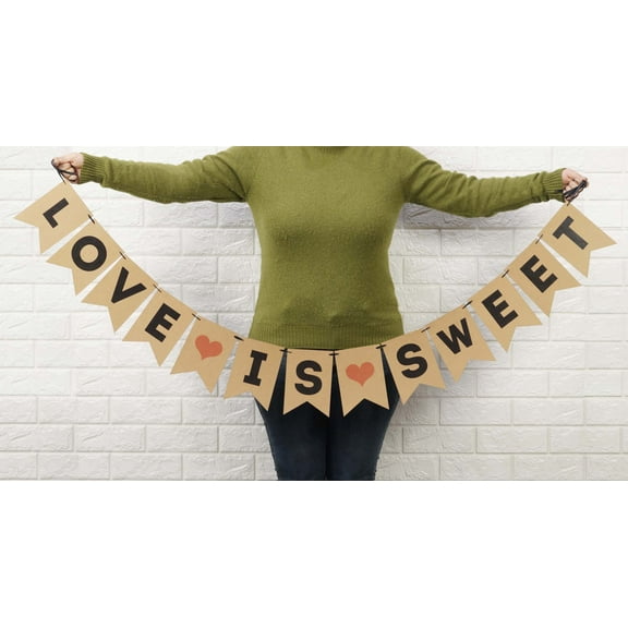 Inkdotpot KraftLove is SweetPre Strung Bunting Wedding Banner Wedding Bunting Wedding Engagement Sign Photo Prop