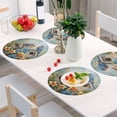 thumbnail image 6 of Ryvnso Two Bird on House Round Plate Mats Dining Table Placemat Set of 4 for Holiday Decoration, 6 of 7