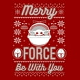 thumbnail image 2 of Men's Star Wars: The Mandalorian Christmas The Child Ugly Space Pod  Graphic Tee Red Medium, 2 of 5