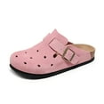 thumbnail image 2 of Cork Women's Retro Closed Toe Clogs Slippers with Hole Buckle Clogs Men Flat Sandals for Casual Summer Outdoor, 2 of 6