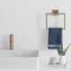 thumbnail image 3 of Juego De Accesorios De Baño De 15 Piezas De Oro Cepillado: Barra Para Toallas De 23,6 Pulgadas, Aro Para Toalla, Soporte Para Papel Higiénico Y Ganchos, Herrajes Para Baño Montados En La Pared, Resist, 3 of 5