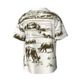 thumbnail image 6 of Daiia Cows Grazing On The Meadow 1 Men's Linen Shirts Short Sleeve Casual Shirts Button Down Shirt for Men Beach Summer Wedding Shirt-Small, 6 of 6
