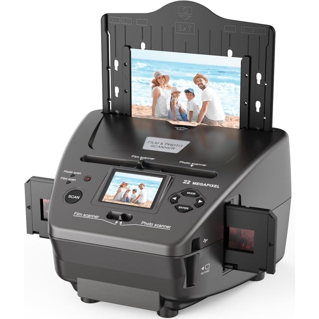 Escáner digital de fotos DigitPro 22 MP para película y fotos con pantalla LCD de 2,4"