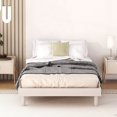 thumbnail image 4 of Nmkwnr Twin Size Wood Platform Bed Frame for Living Room, Bedroom, White, 4 of 9