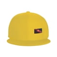 thumbnail image 3 of ZICANCN Abstract Baseball Caps, Trucker Hats for Men And Women, Adjustable Breathable Flat Caps, Yellow, 3 of 6