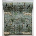 thumbnail image 3 of Handblock Traditional Pure Cotton Jungle Print Kantha Quilt, Bed Cover Throw Animal Tiger Printed Kantha Quilts With 2 Pillow Cover, 3 of 5
