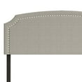 thumbnail image 3 of Home Design Cora Upholstered Queen Headboard with Nailhead Trim and Adjustable Height, Warm Gray, Easy assembly, 3 of 6