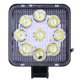 thumbnail image 2 of Lámpara de trabajo para automóvil, foco de 9 LED, 27 W, cuadrado, IP67, aleación de aluminio, PC para automóvil, motocicleta, todoterreno, universal, 2 of 14