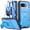 Light Blue, variant on Poetic Revolution Case for Google Pixel 10A, | Slide Camera Cover | Tempered Glass Screen Protector | 20FT Mil-Grade Drop Tested | Full-Body Rugged Dual-Layer Shockproof Cover with Kickstand, Black