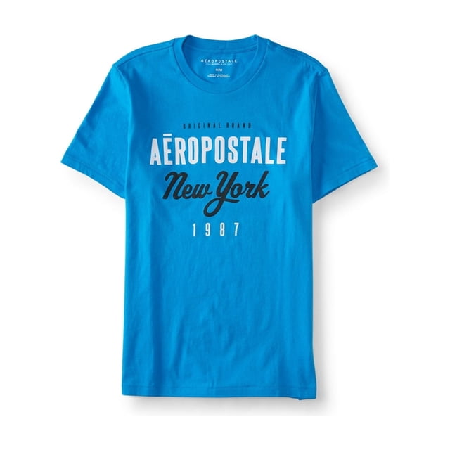Camiseta gráfica para hombre Aeropostale Azul Grande