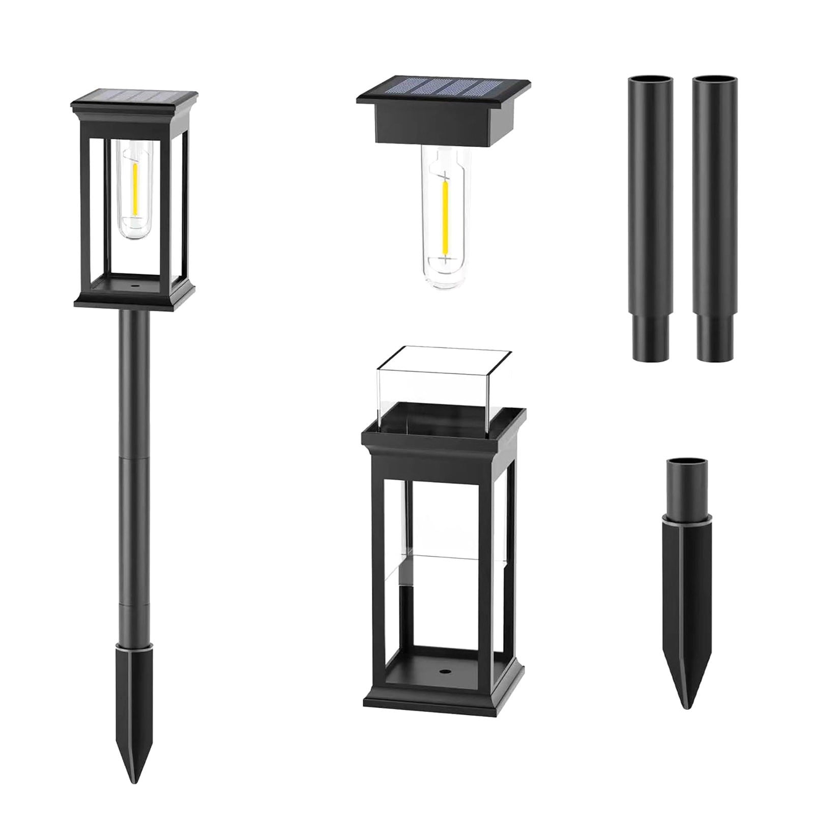 6-Pack Super Bright Solar Lights - Waterproof LED Landscape Lighting | Automatic Outdoor Garden Path Lights