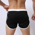thumbnail image 5 of kpoplk Men's Swim Trunk Swimwear Quick Dry Bathing Suit Board Short Sexy Boxer Brief with Drawstring Black,XXL, 5 of 6