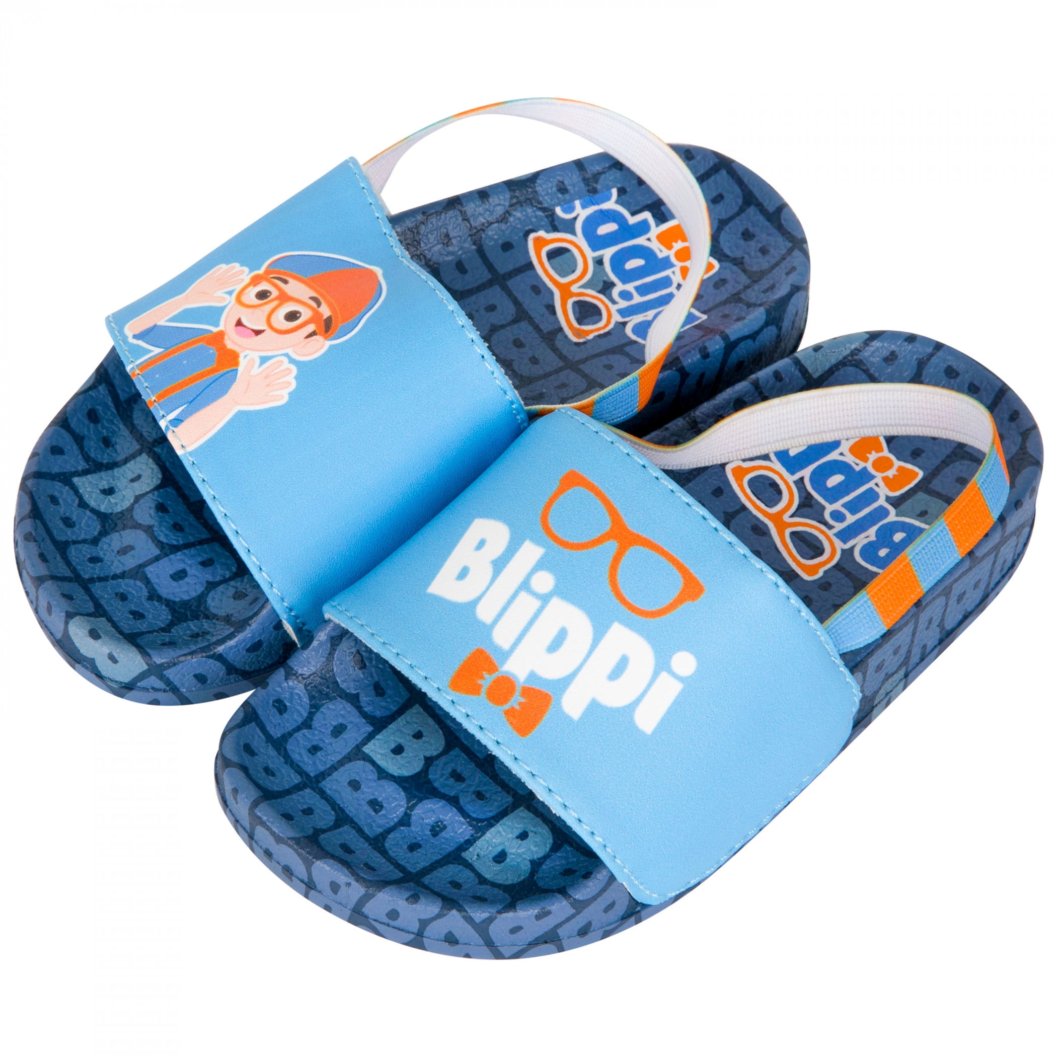 Blippi Stripes Toddler Boy's Slippers Slides Flip FlopsSize 10