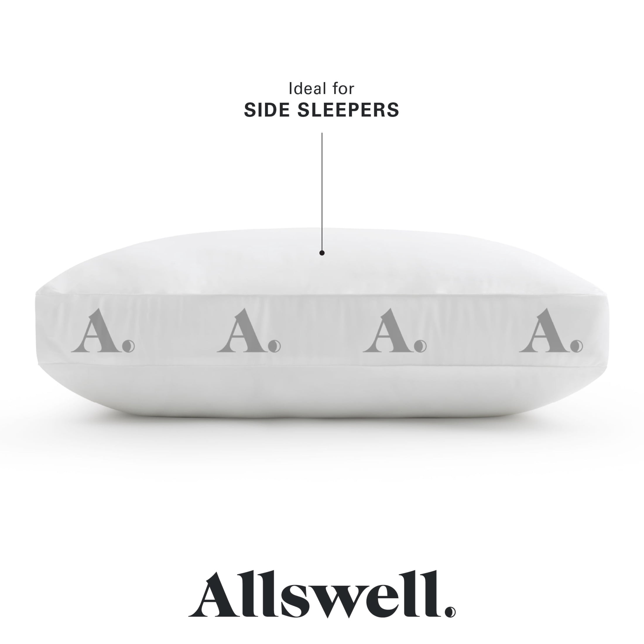 (4 pack) Allswell Side Sleeper Bed Pillow with HYGROCOTTON® Temperature Regulating Cover, King
