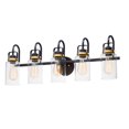 thumbnail image 1 of Maxim 30173CLBZGLD 32 in. Magnolia Five-Light Bath Vanity Wall Light, Bronze & Gold, 1 of 1