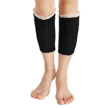Women Fashion Casual Knit Crochet Hollow Out Boot socks and Cuffs socks  Leg Socks Warmer