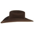 thumbnail image 3 of Ariat Mens Ariat 2X Chocolate Wool Precreased 4 1/4in Brim 3pc Buckle Set Hat 71/8 Brown, 3 of 4