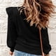 thumbnail image 4 of Suéteres Para Mujer Otoño Invierno Suéter Color Sólido Parte Inferior Suelta Top Manga Larga Cuello Redondo Top Cuello Redondo Odeerbi ODB184871, 4 of 6
