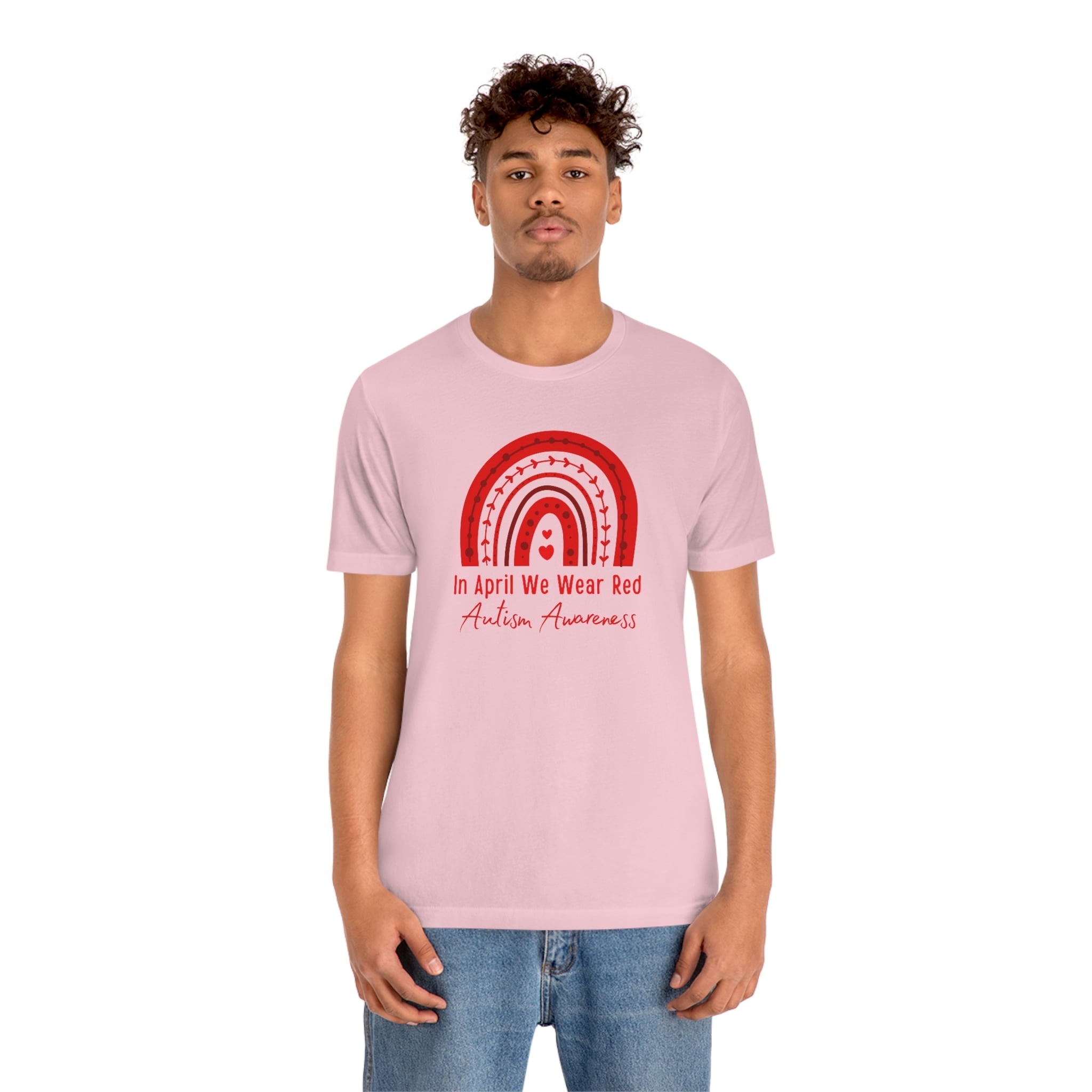 In April We Wear Red for Autism Awareness Shirt