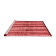 thumbnail image 2 of Ahgly Company Machine Washable Indoor Round Abstract Red Modern Area Rugs, 4' Round, 2 of 4
