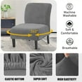 thumbnail image 6 of AIGIA Armless Accent Chair Slipcovers Thick Velvet Slipper Accent Chair Covers Hotel Oversized Big Chairs for Living Room, 6 of 10