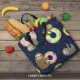 thumbnail image 6 of Naloa Sloth with Donuts Tote Bag for Women, Foldable Tote Bag With Zipper, Large Shoulder Bag, Top Handle Handbag for Travel, Work, Shopping, 6 of 9