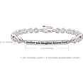 thumbnail image 4 of ALOV Jewelry Sterling Silver "mother and daughter forever love" Cubic Zirconia Bracelet, 4 of 6
