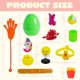 thumbnail image 5 of Huevos de Pascua precargados JOYIN, 200 unidades, con varios juguetes, 5 of 8