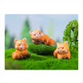 thumbnail image 3 of Figuras de Mapache Pequeñas en Miniatura, Minifiguras de Panda Rojo de de 1 Pulgada, Conjunto de Adornos de Pastel de Animales de Resina Lindos, 3 of 5