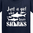 thumbnail image 4 of Inktastic Just a Girl Who Loves Sharks Youth T-Shirt, 4 of 5