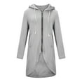 thumbnail image 5 of Women Blouses Womens Clothes Womens Sweatshirts Pullover Petite Women Sweatshirt No Hood Winter Tops Hooded Sweatshirts Novelty Hoodies Warm up Jacket Outdoor Sweatshirt Fall Hoodie Gray S, 5 of 8