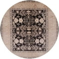 thumbnail image 1 of Ahgly Company Indoor Round Mid-Century Modern Coffee Brown Oriental Area Rugs, 3' Round, 1 of 6